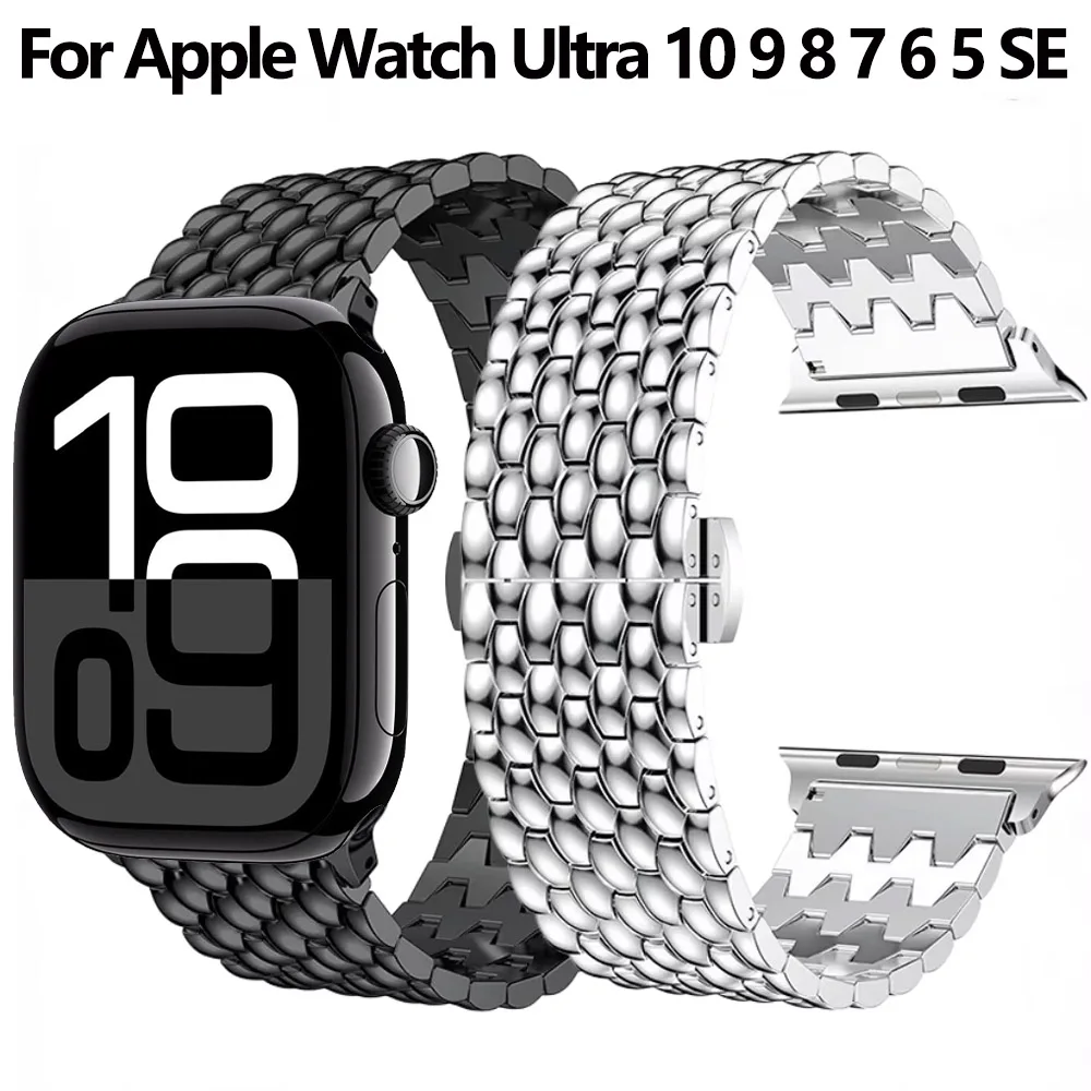 

Metal Stainless steel Strap for Apple Watch 10 46mm 42mm 9 8 7 45mm 41mm Ultra 49mm Bracelet iWatch Series 6 5 4 SE 44 40mm Band