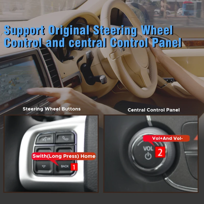 Wireless CarPlay Android Auto for Dodge Journey 2013-2018 | Fast Boot 3s | Retain OEM Buttons | Screen Mirroring | Plug & Play view 4