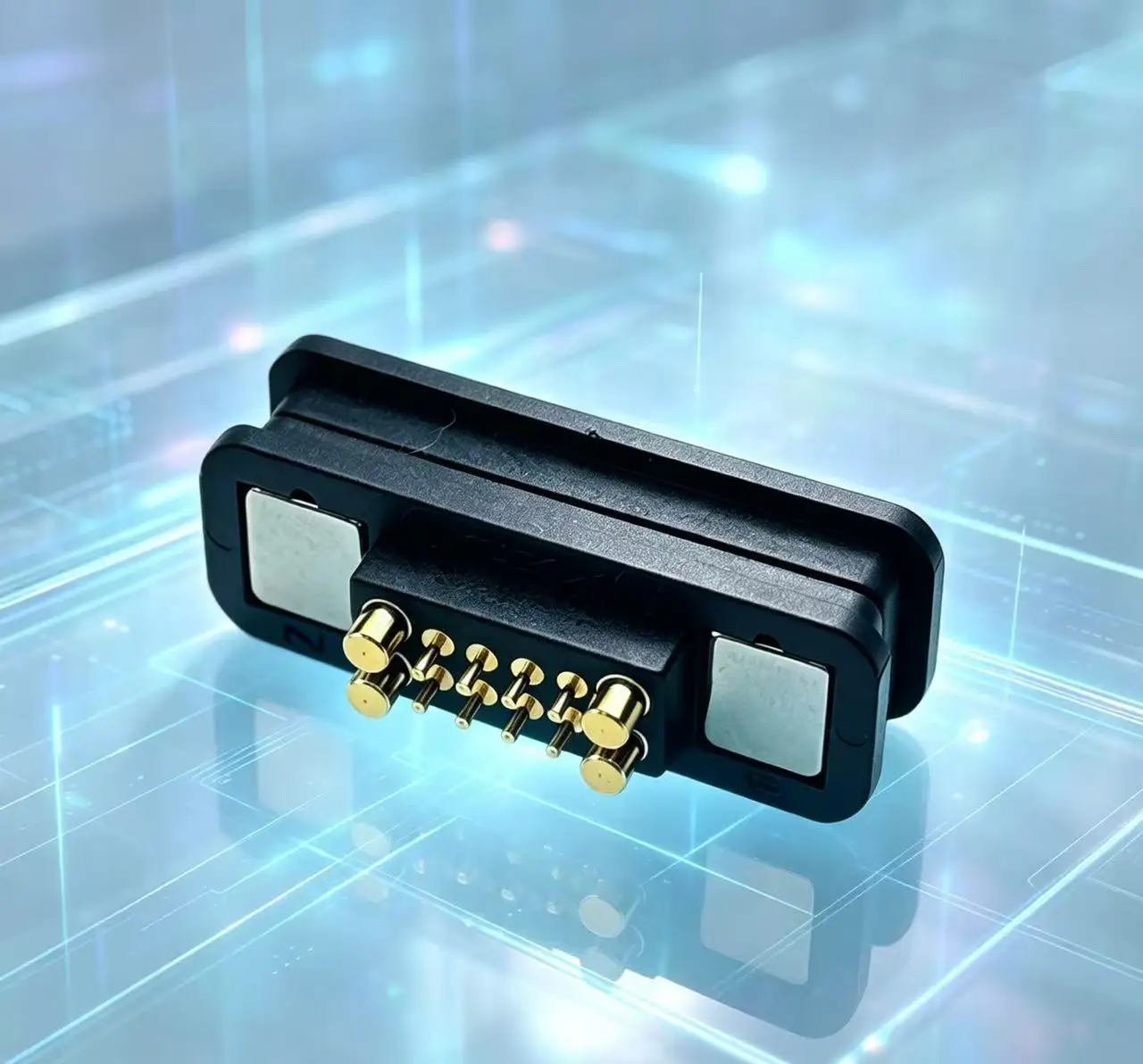 1sets 10A 36V DC Magnetic Pogo Pin Connector 12Pin With Ears Waterproof Pogopin Male Female Spring Loaded DC Power Socket