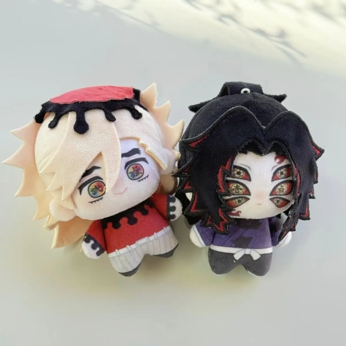 

10CM Anime Demon Slayer Douma Kokushibo Cosplay Printing Nunu Cotton Doll Plush Pendant Backpack Keychain Stuffed Toy Xmas Gift
