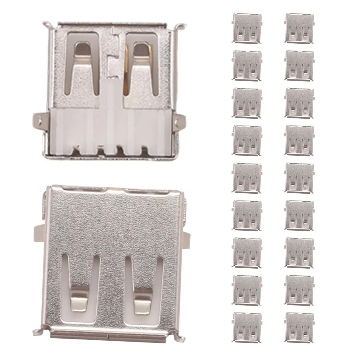 AT607 Premium-20 Pcs USB Female Type A 4-Pin DIP Right Angle Plug Jack Socket Connector