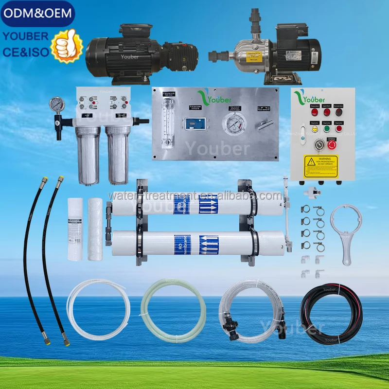 1400 Liter Modular Seawater Desalination Plant Desalination Salt Water To Drink Water Yacht Desalinator RO Plant Boat WaterMaker