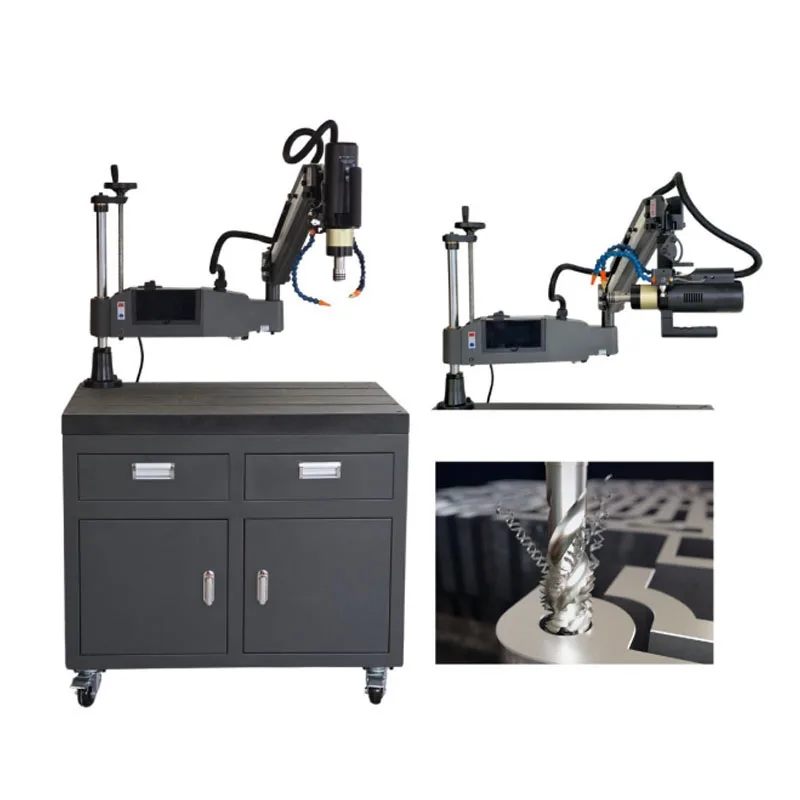 

M3-M16 thermal numerical control automatic flexible arm nut spiral servo electric tapping machine pipeline metal thread drilling