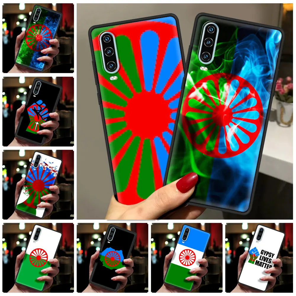 Gypsy Romani Roma Flag Phone Case For Huawei P50 P40 P30 Lite E P20 Pro Y9 Y7 Y6 2019 P Smart 2021 Z Y6p Y7a Y9s Cover Silicone