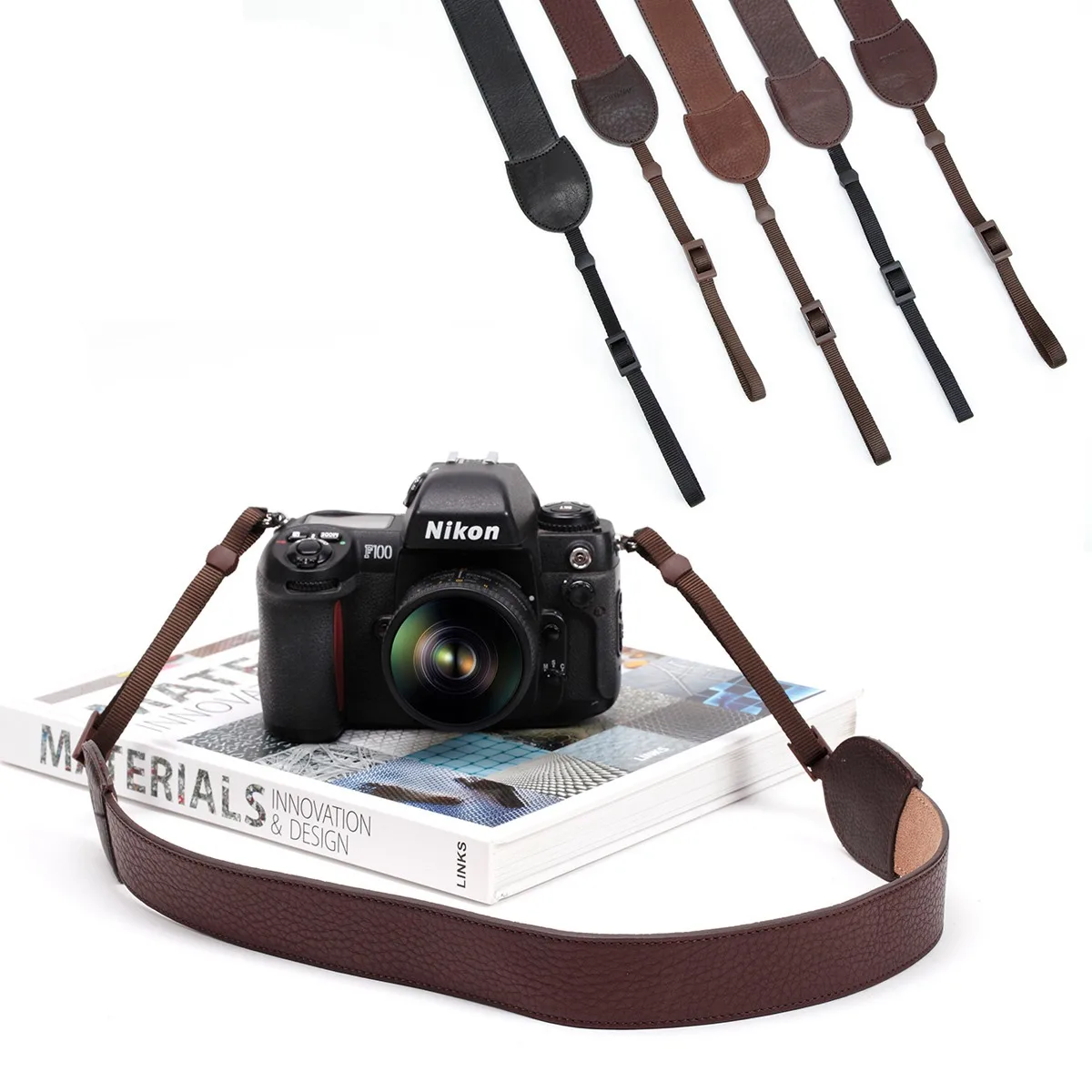 

Cowhide Retro Universal Digital SLR Camera Neck Strap Micro Single Photography Leather Shoulder Strap Leather Camera Strap