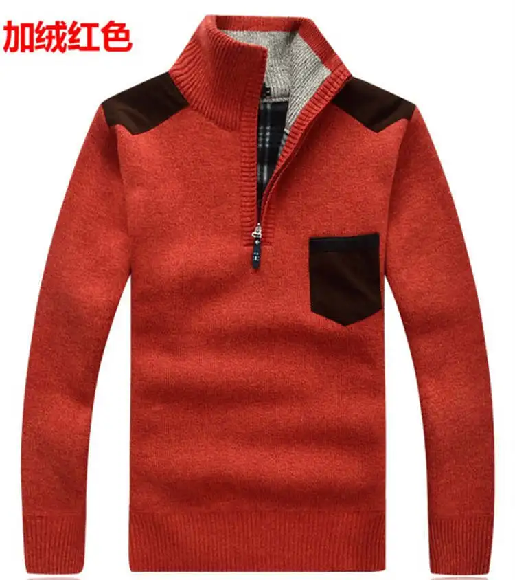 Foreign trade autumn and winter top men's standing collar sweater sweater pullover with added fat and oversized sweater wholesal