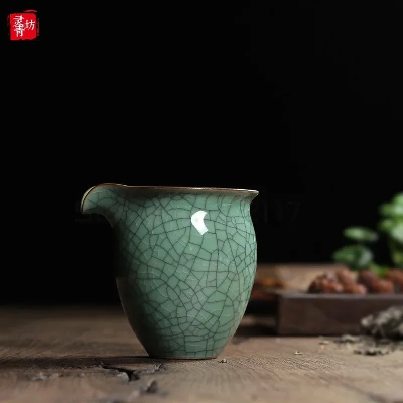 الصينية Longquan Celadon Ge وDi Kiln الصقيل اليدوية معرض القدح 190 مللي تشا هاي إبريق الشاي نقاط من أدوات الشاي طقم شاي الكونغ فو