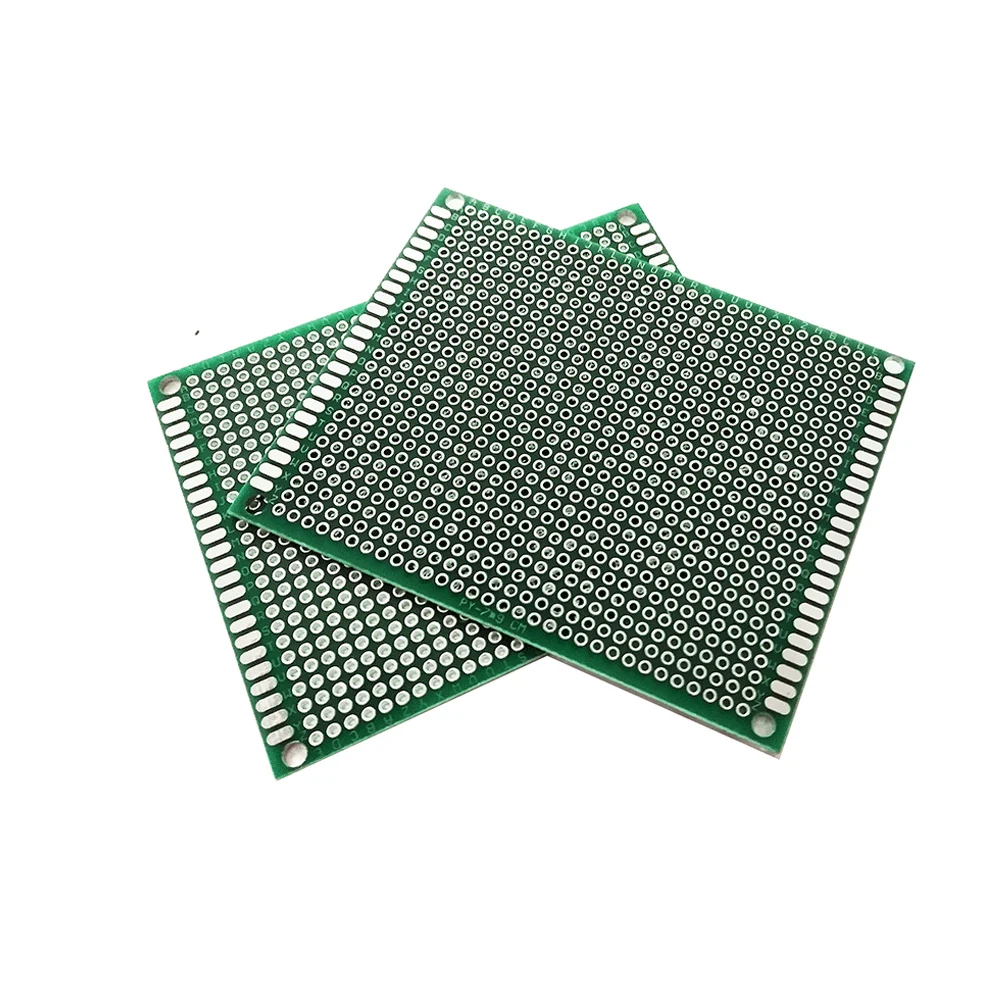 5 uds Universal 7x9 FR-4 fibra de vidrio de doble cara placa de pruebas DIY Kit de Protoboard electrónico para creación de prototipos de circuitos PCB
