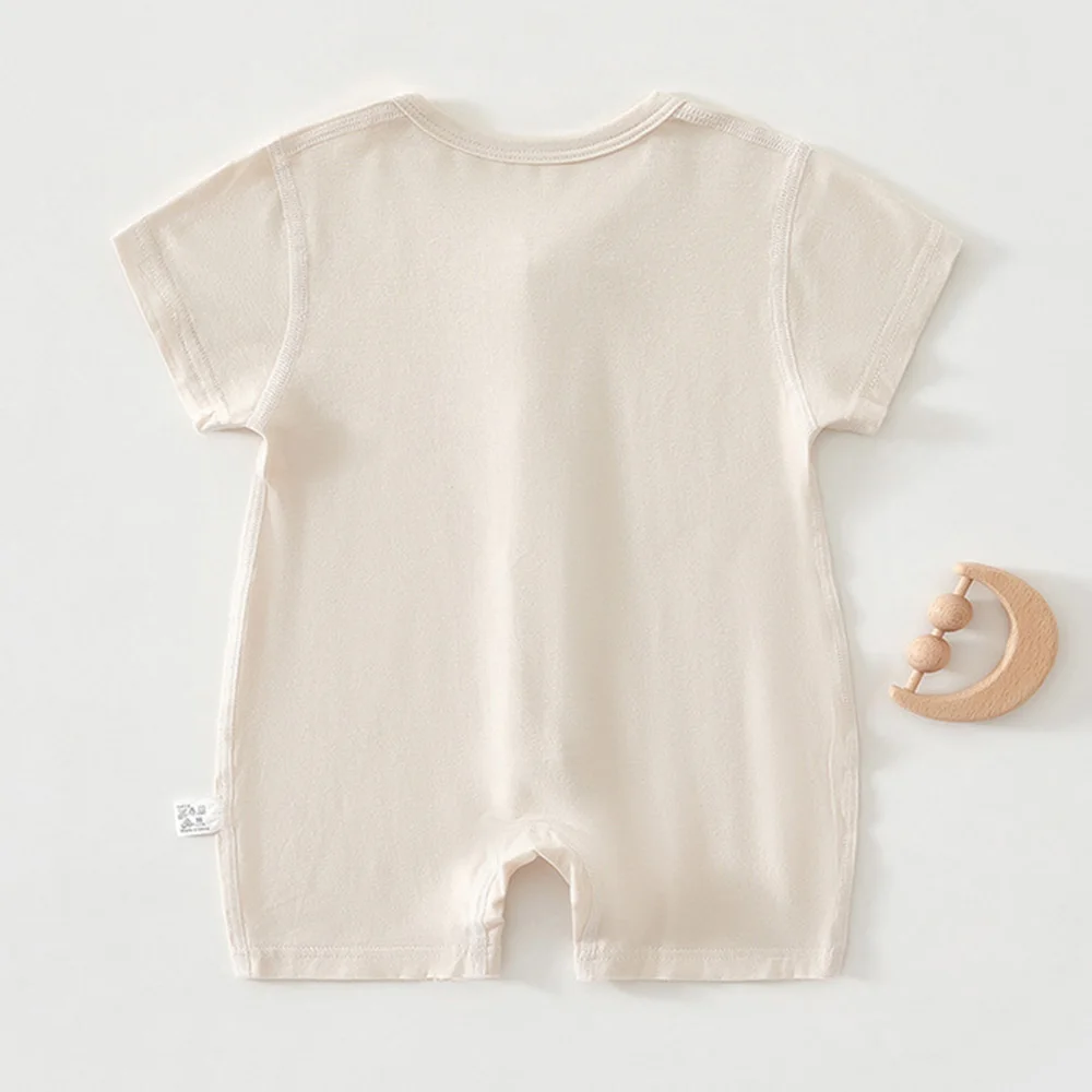 Baby Girls Clothes Summer Thin Baby Boy Romper Short Sleeve Solid Color Boutique Infant Newborn Jumpsuit Wholesale