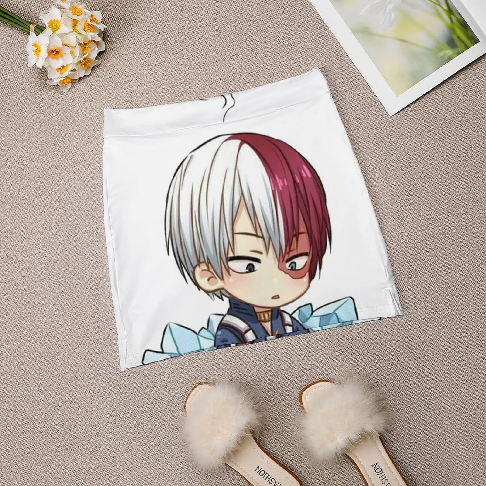 Shoto Todoroki Chibi frauen rock Y2K Sommer Kleidung 2022 Kpop Stil Hosen Rock Mit Tasche Shoto Todoroki Chibi Hülse