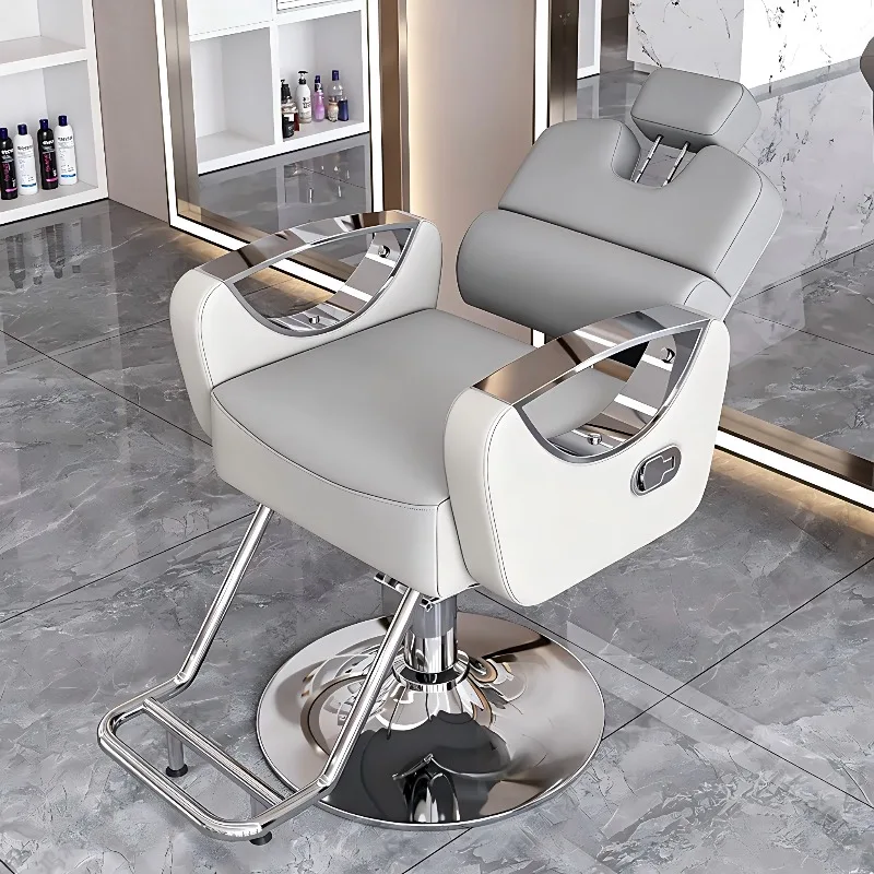Reclining Cosmetic Waiting Barber Chair Luxury Facial Styling Barber Chair Swivel Makeup Silla Gamer Beauty Salon Furniture