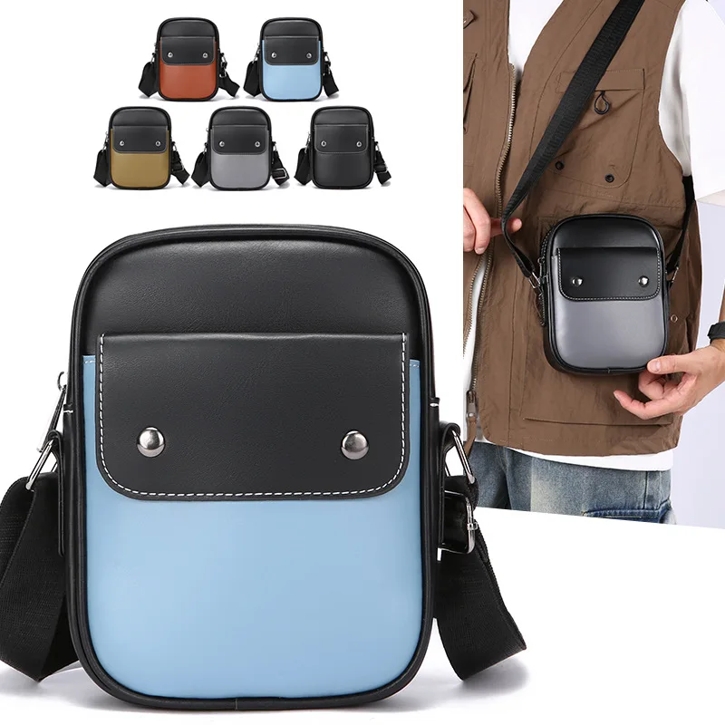 

New Fashionable Color-blocking Single-shoulder Bag, Casual and Simple Crossbody Bag, Wide Shoulder Strap Mini Crossbody Bag