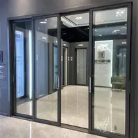 Latest Design Household Aluminum Frame Glass Door Interior Partition Glass Sliding Door Affordable Panoramic Glass Sliding Door 4