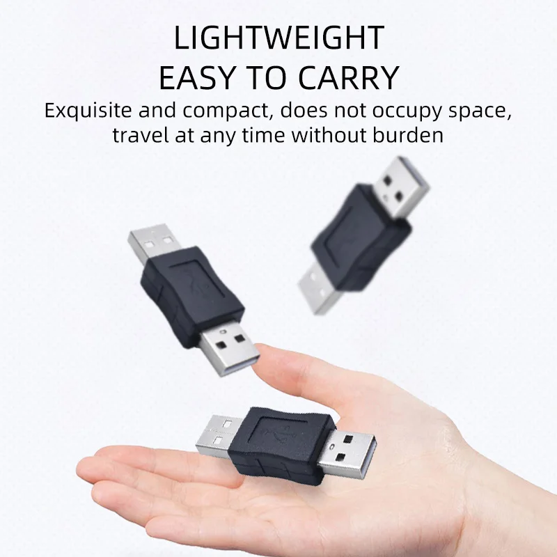 Adaptador de extensión USB dual USB 2.0 A a un adaptador de conexión macho a macho para transmisión de datos