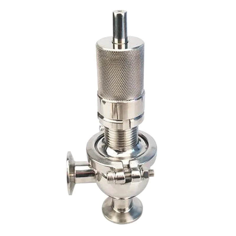 Sanitary Quick Installation Safety Valve Automatic Exhaust Pressure Relief Valve 304/316 Stainless Steel Relief Valve