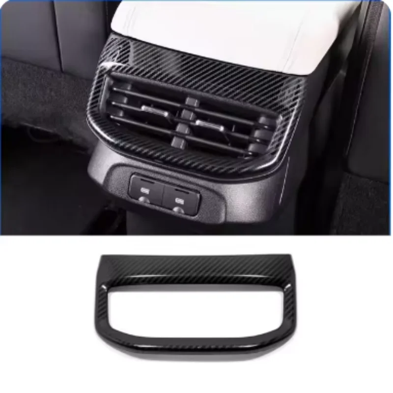 

Car Rear Seat Console Air Conditioner Outlet Frame Cover Trim Garnish Sticker For Haval H6 3rd Gen 2021-2024 GT PHEV