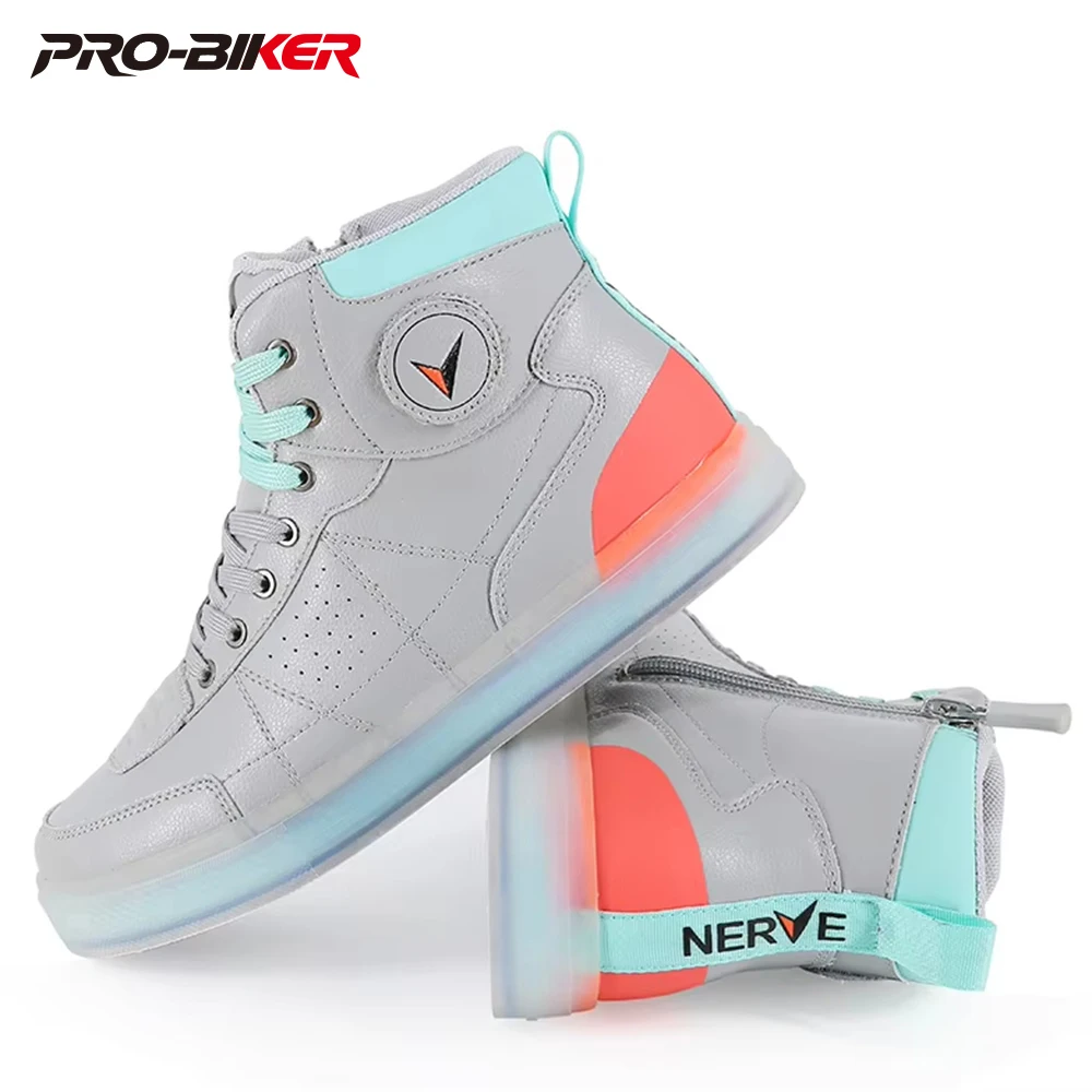 

Cowhide Motorcycle Boots Wear Resistant Moto Riding Racing Boots Street Moto Boots Motorbike Chopper Cruiser Touring Biker Shoes