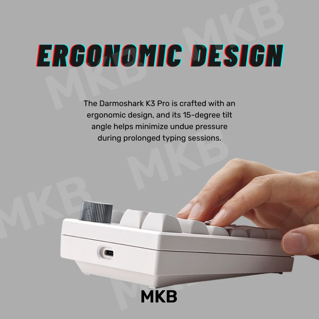 [READY STOCK] Darmoshark K3 Pro Mechanical Full Build Numpad Knob Programmable RGB Light Hot-Swap Tri Mode Connection