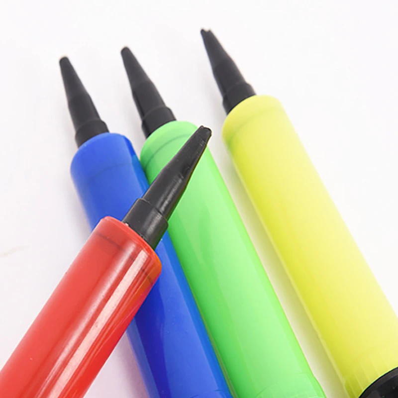 1 قطعة لون عشوائي المحمولة منفاخ صغير البلاستيك اليد دفع بالون نافخة مضخة هواء صغيرة بالون الملحقات #3