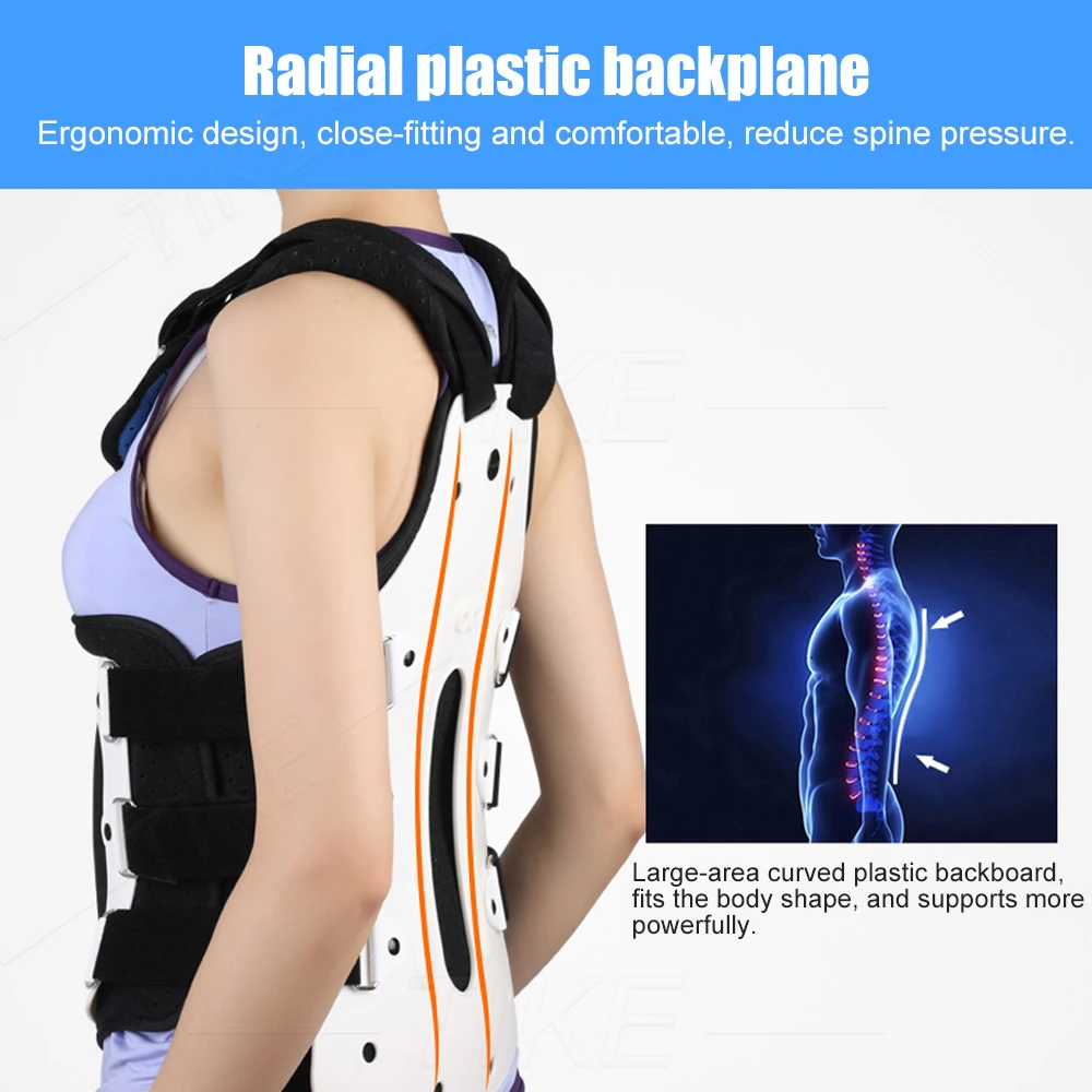 TIKE TLSO Thoracolumbar Fixed Spinal Adjustable Back Brace Kyphosis Osteoporosis Mild Scoliosis & Post Surgery Support Hunchback