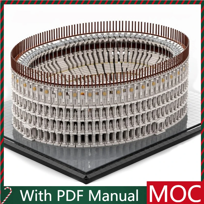 

11371 шт., хит продаж, белый Колизей, модель здания, модульные строительные блоки, детская сборка, дисплей, игрушки, фестиваль, подарок-сюрприз