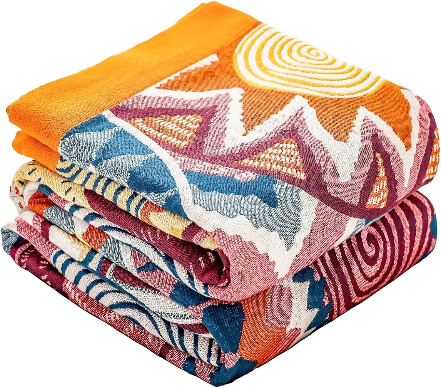 

Одеяло в стиле бохо большого размера из 100% хлопка, мягкое уютное одеяло с вышитым солнцем для кровати, дивана, все сезоны