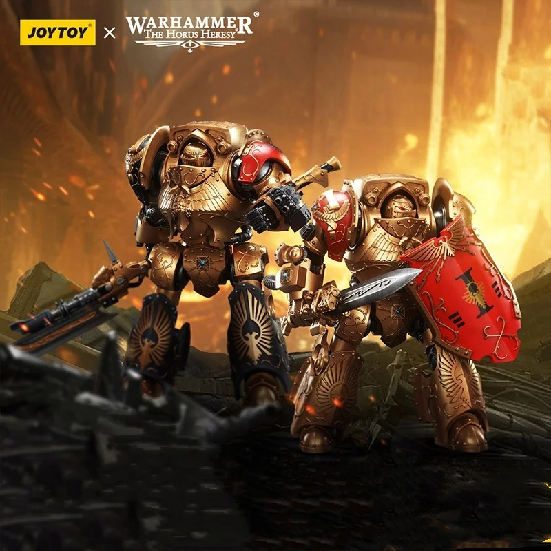 Oryginalna JOYTOY Warhammer Horus Heresy Legio Custodes Contemptor Achillus Galatus Dreadnought 25cm ruchome figurki zabawki