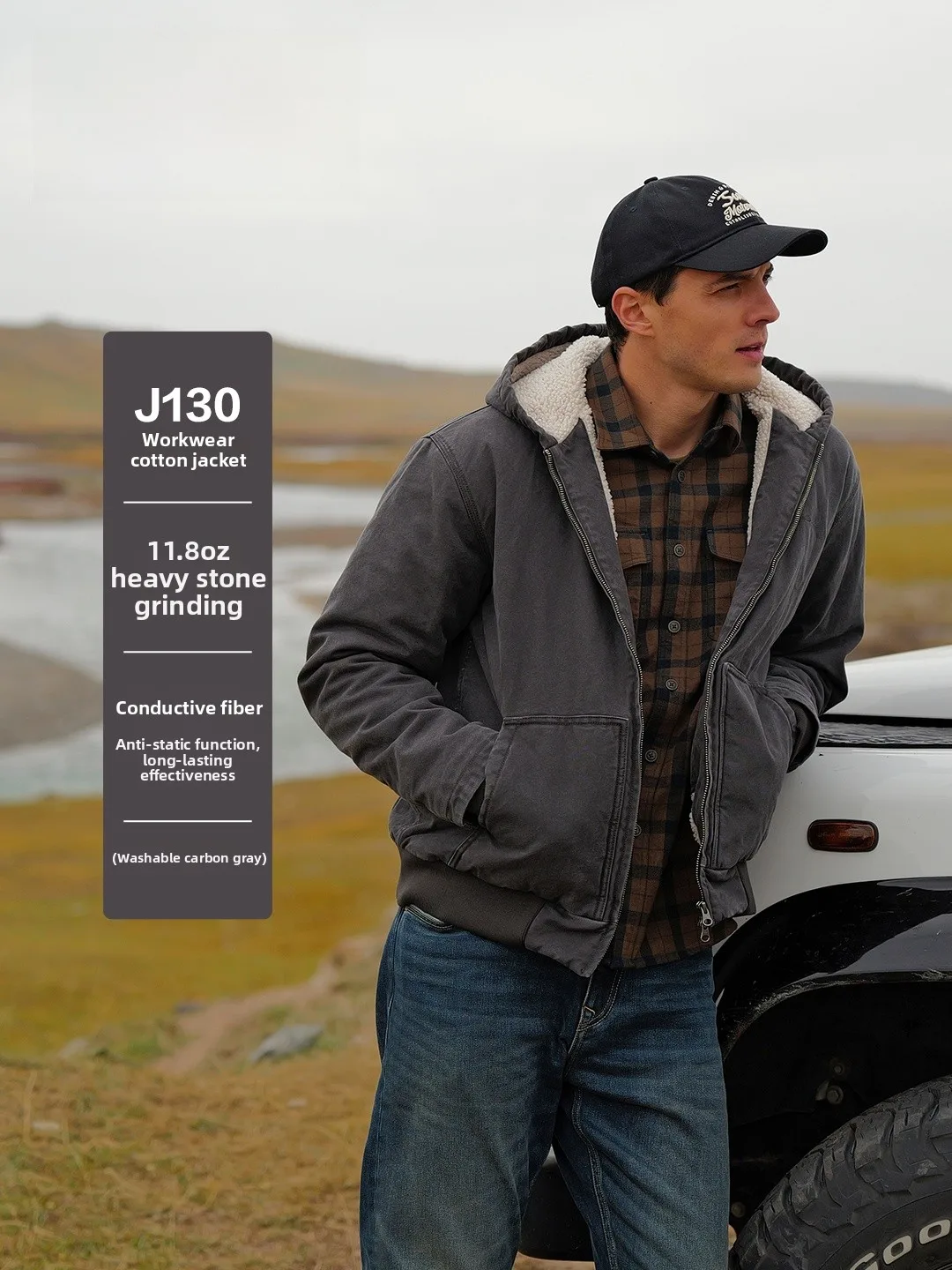 

Утепленная зимняя куртка Simwood Youth Faion из овечьей шерсти и хлопка в стиле ретро, свободного кроя, с капюшоном и молнией, длинная