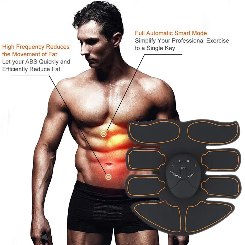 Wireless Muscle Stimulator ABS Abdominal Muscle Trainer Toner Body Fitness Hip Trainer Shaping Patch Sliming Trainer Unisex