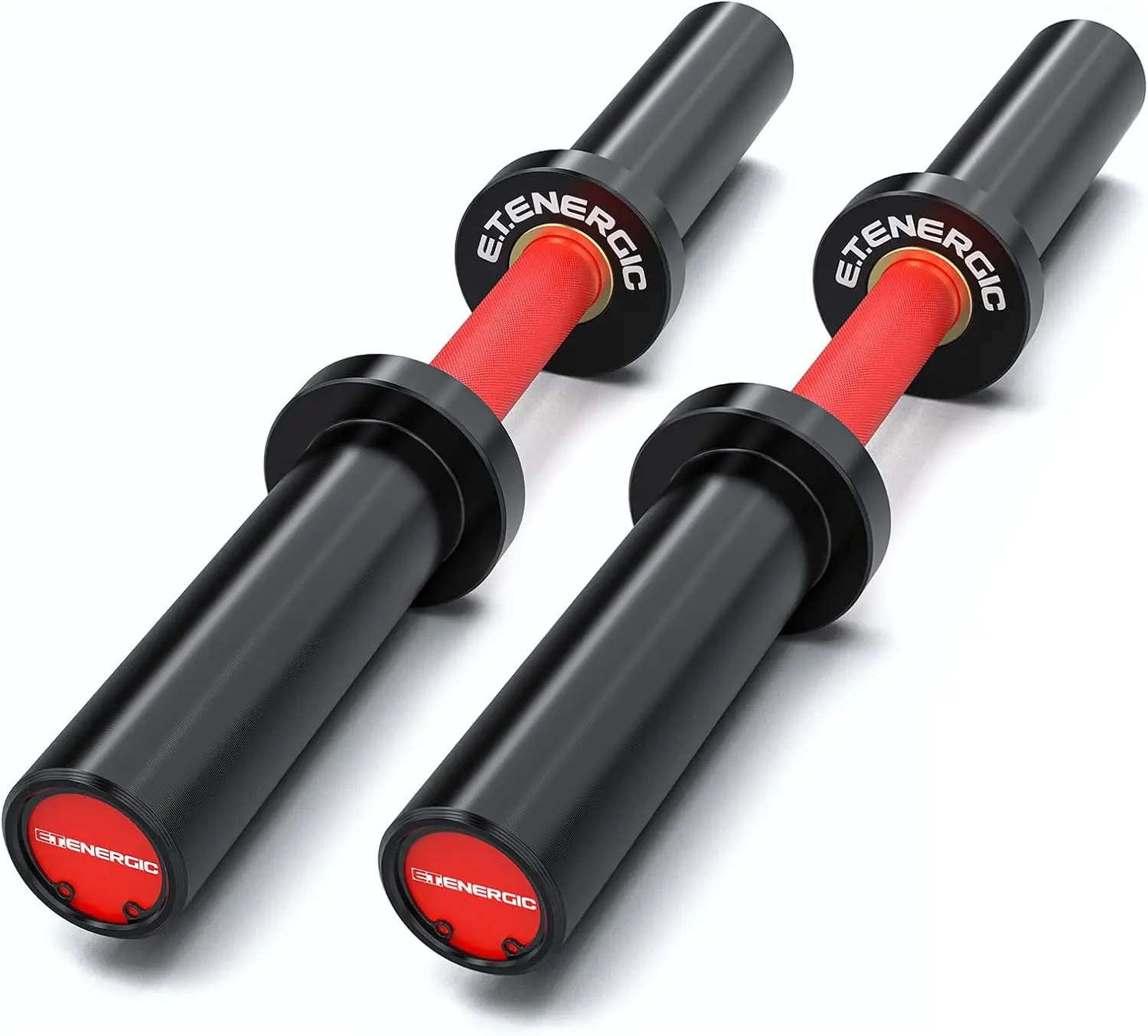 Pair of 20-Inch Solid Steel Dumbbell Handles, 500 lb Capacity