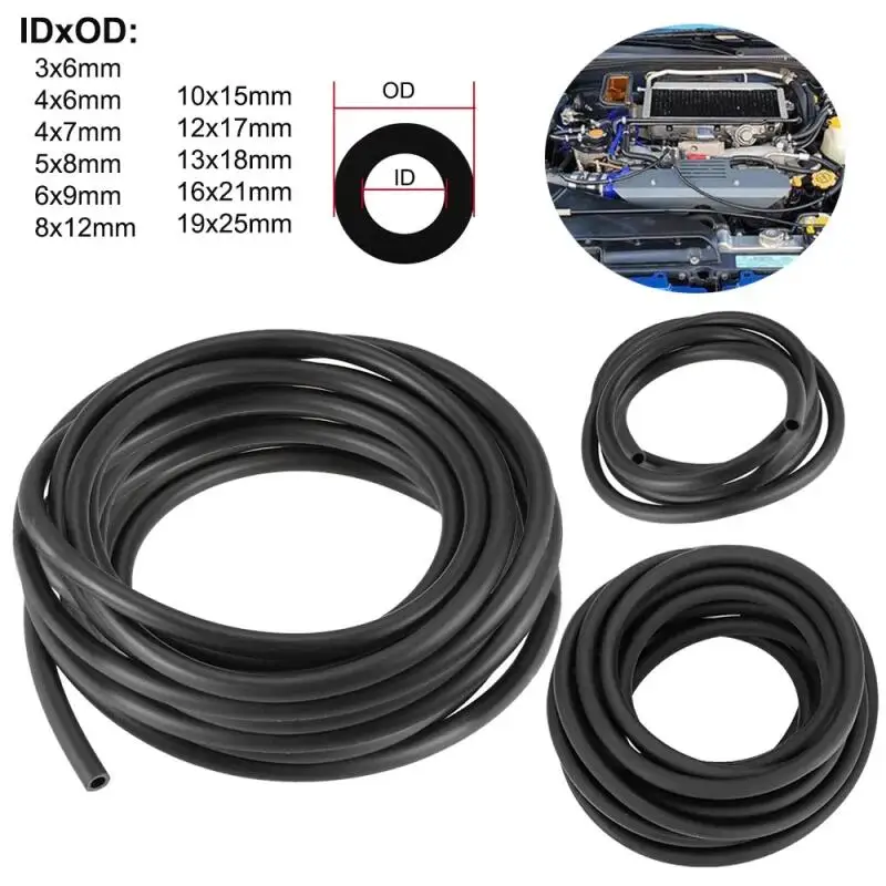 خرطوم وقود مطاطي من النتريل 3 مم إلى 19 مم ID 3/1 متر طول خرطوم البنزين/المكربن (مقاوم للزيت الأسود)