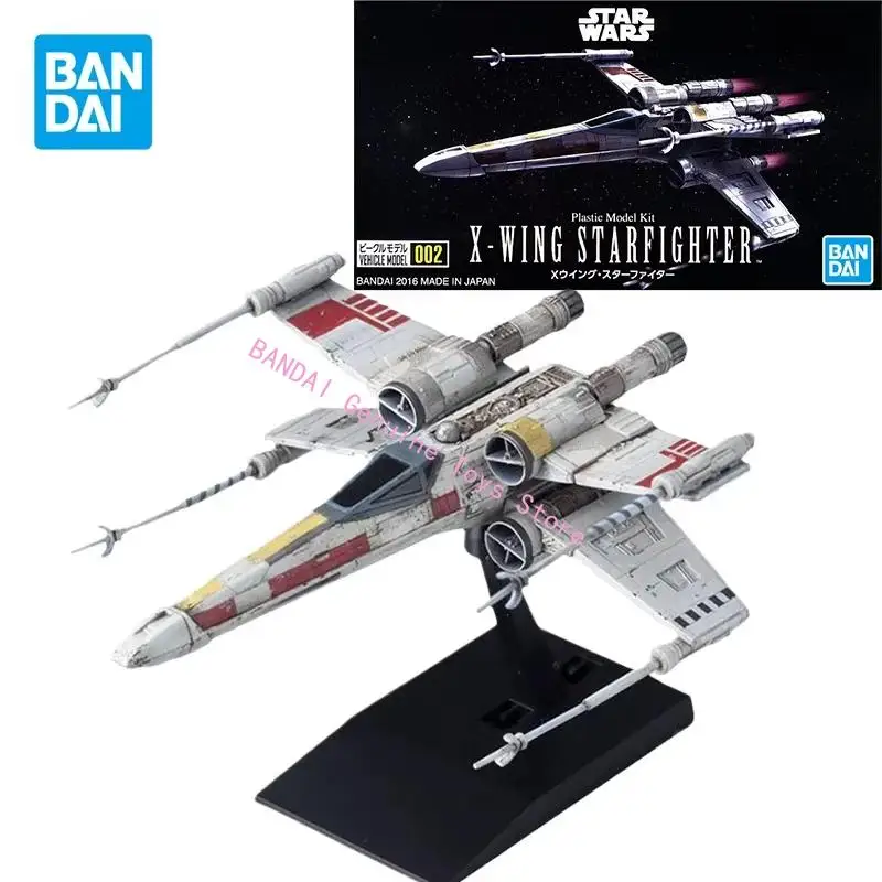 Bandai Original STAR WARS Anime X-WING STARFIGHTER Action Figures Miniature Collectible Model Ornaments Toys Gifts for Kids view 2