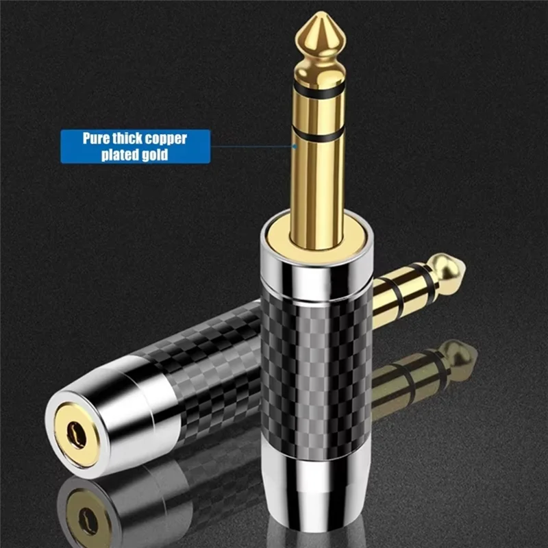 【A10R】6,35 mm tot 4,4 mm oortelefoonadapter vergulde geluidsconnectoren voor audioapparatuur, gitaren, mengbureaus, piano's, enz.