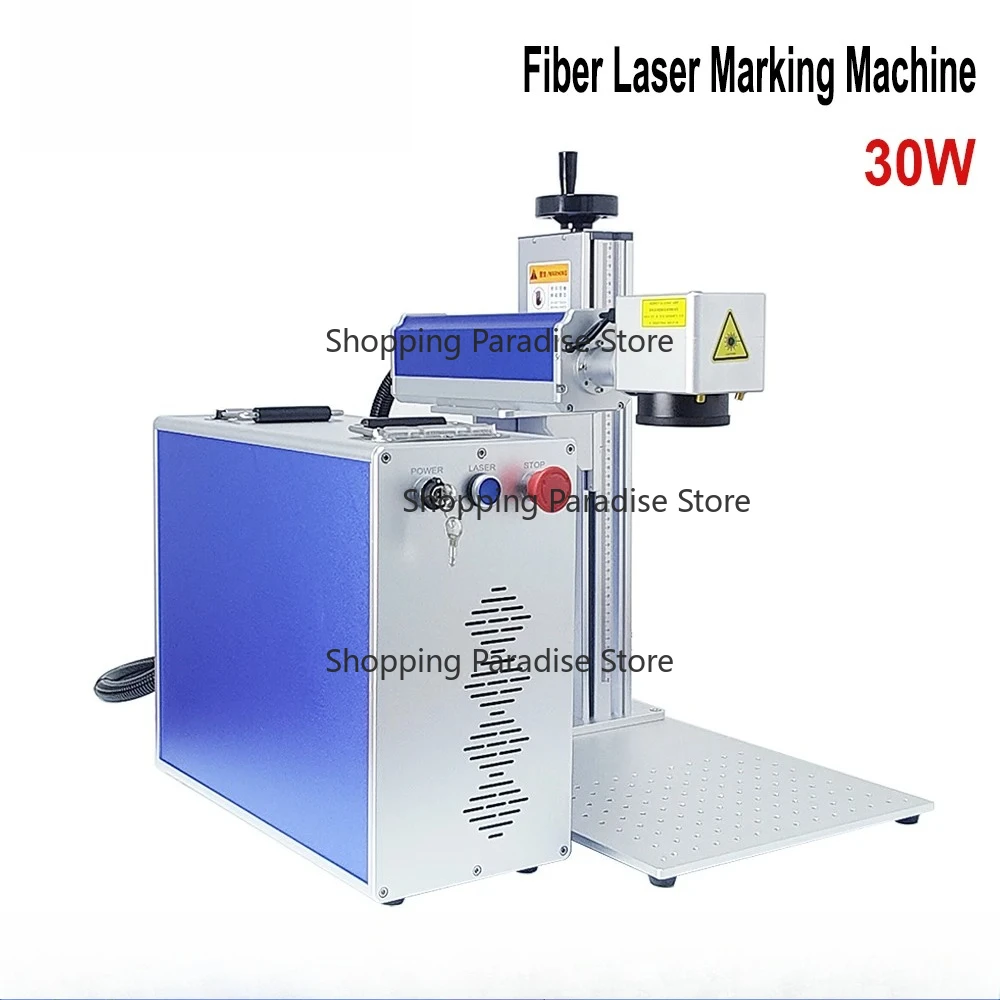 30W Fiber La-ser Marking Machine MAX & Hunst Fiber Laser Source for Marking Gold, Silver, Aluminum, Copper, Iron Engraving