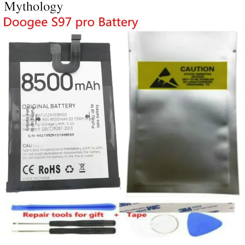 Battery for Doogee S97 Pro 8500mAh Li-Ion Rechargeable Original Batteries Tracking Number Phone Accessories