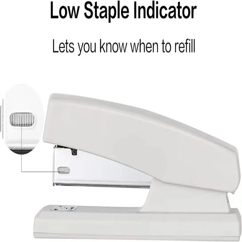 1000 스테이플 포함 데스크탑 스테이플러, 사무실 스테이플러, 25 매 용량 포함 (색상 무작위)
