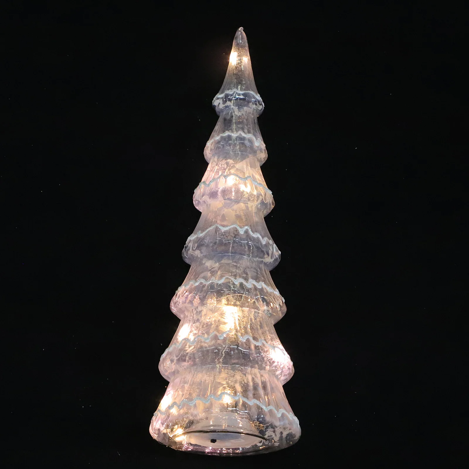 1 قطعة شجرة عيد الميلاد الزجاجية ضوء عيد الميلاد ديكور المنزل ليلة ضوء سطح المكتب زخرفة عيد الميلاد حفلة هدية اختيار منضدية الديكور #4