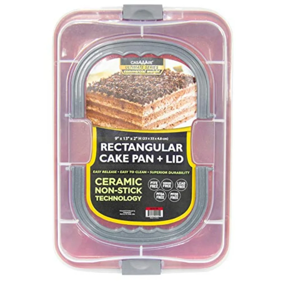 

Прямоугольная форма для выпечки 9 x 13 x 2 дюйма с широкими ручками