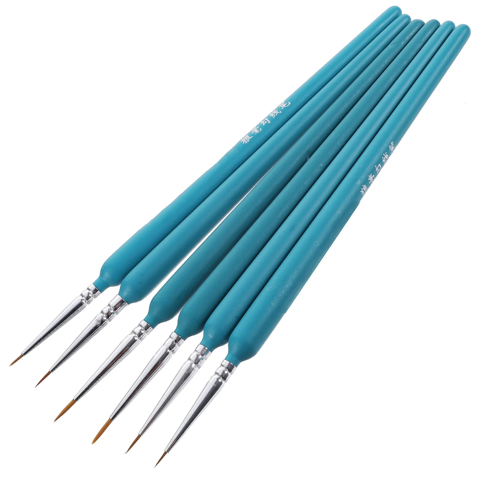 

6Pcs Detail Paint Brushes Sky-Blue Durable Long-Handled Fine Detailing Paintbrush Set for Acrylic Watercolor Gouache Oil