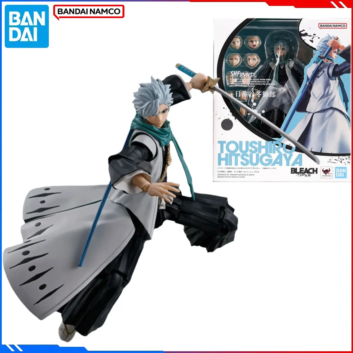 

Genuine Bandai Original Bleach Figure Model Kits SHF 1/12 Anime Figures Hitsugaya Toushirou Action Model Toys Gift for Kids