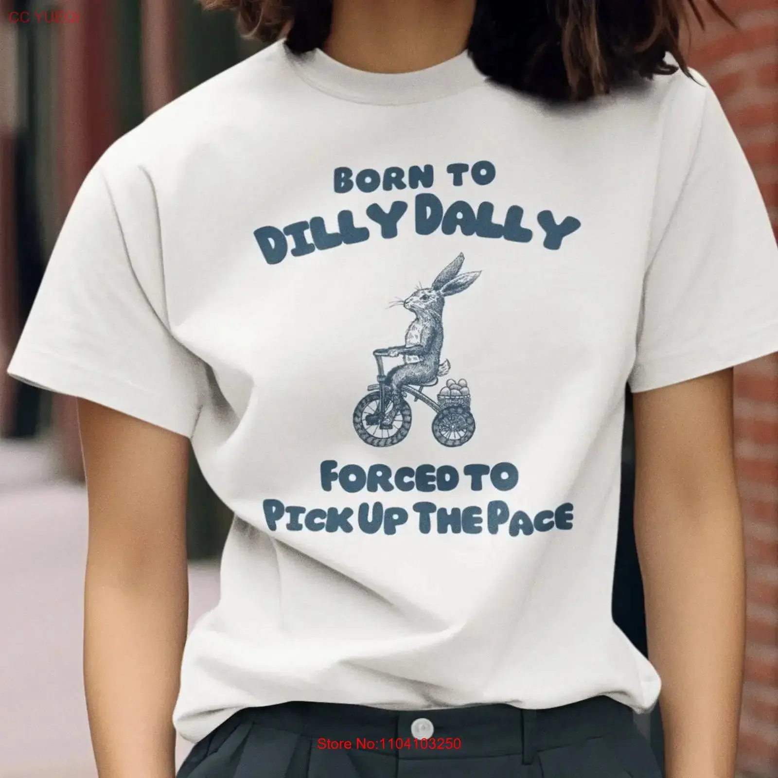 Vintage T Shirt Funny Born To Weird Women and Mens shirts Weirdcore Unhinged Trending now Bad Bunny s vintage Washed Casual