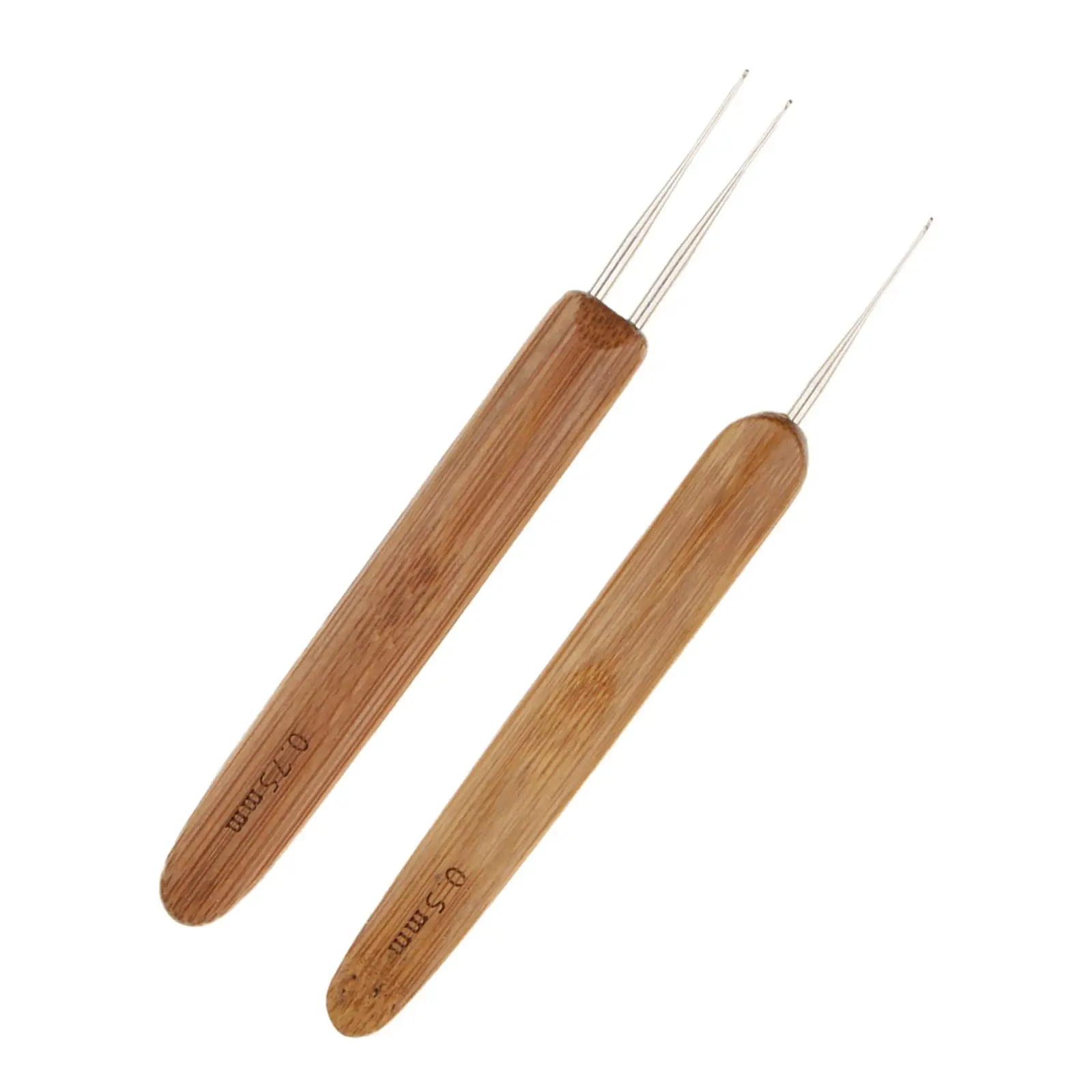 2pcs Bamboo Hair Weaving Crochet s Dreading Hooks Tool for Braid Craft