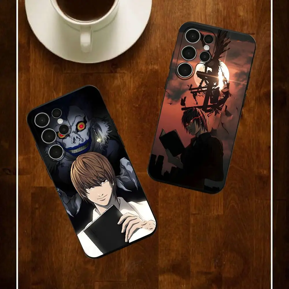 Anime D-Death N-Note Silicone Case For Samsung S25 24 23 22 21 20 Plus Ultra 5G Lite Shockproof Cover