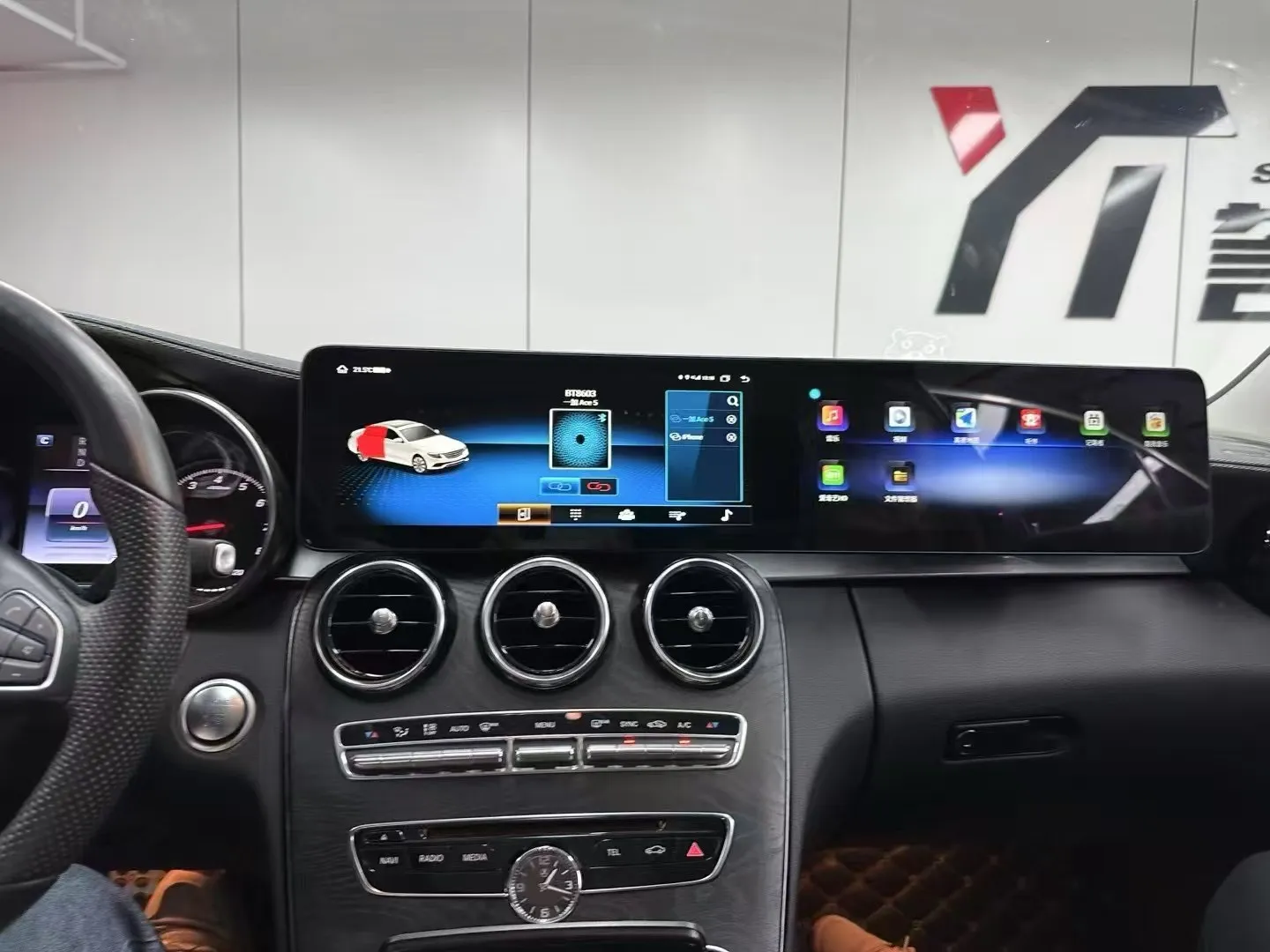 

12.3+12.3" Android Dual ScreenFor Mercedes Benz C Class W205 GLC X253 C180 C200 C220 C300 C350 Carplay Car GPS Navi Stereo Auto