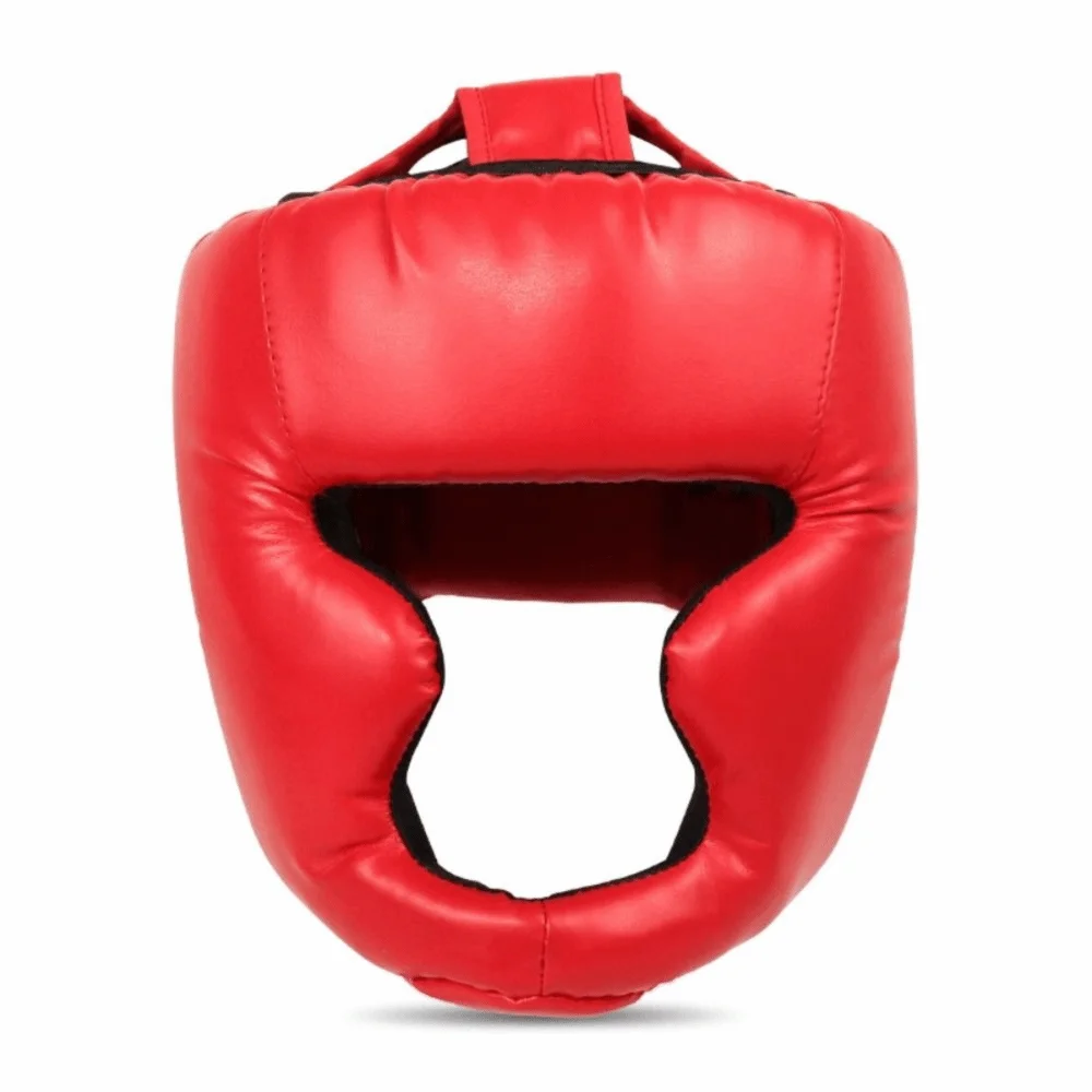 New PU Leather Boxing Headgear Breathable Full Coverage Boxing Headguard Adjustable Thick Foam Padding Boxing Helmet - view 3