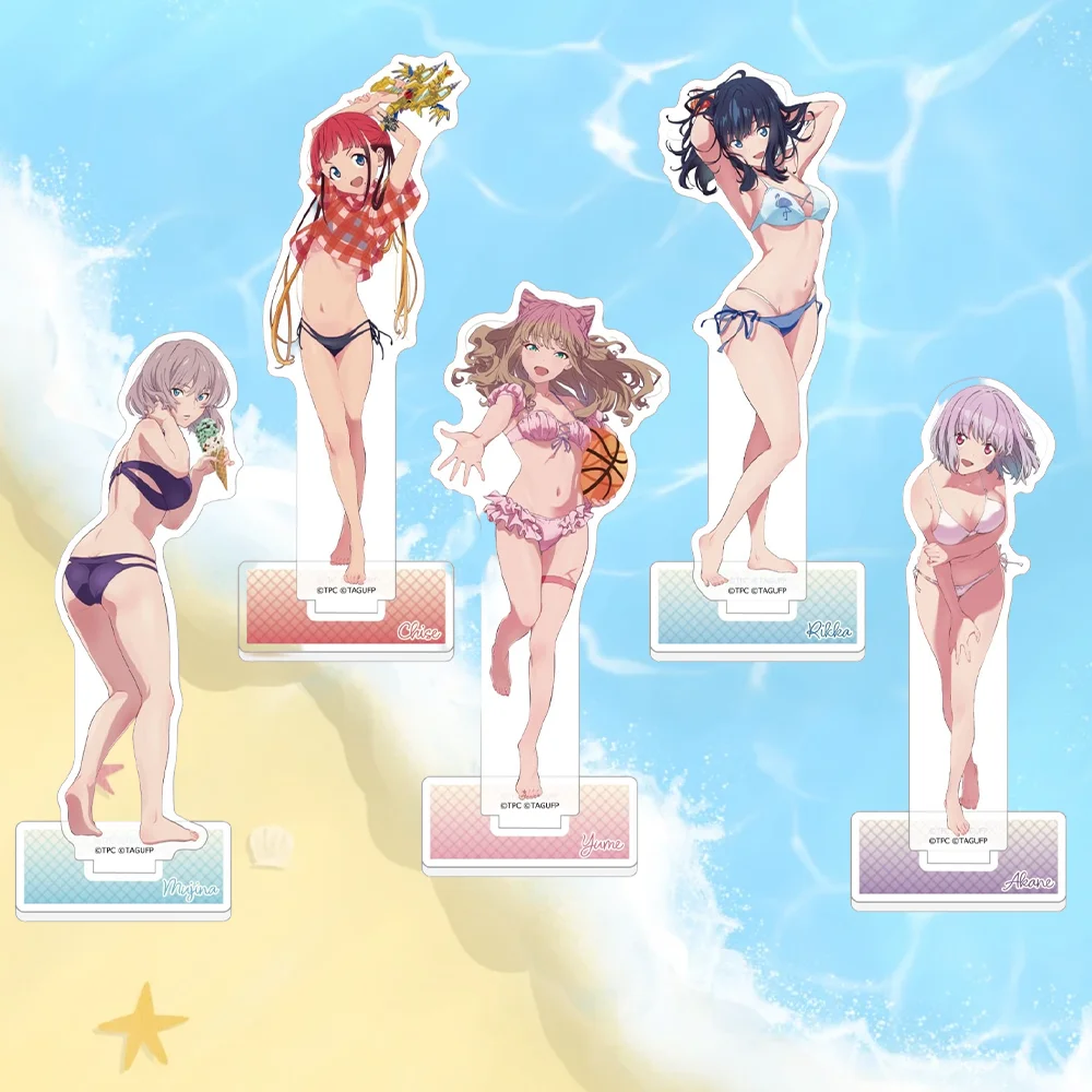 Gridman Universe Yume Minami Swimsuit Acrylic Stand Keychain 15cm Cat Ear Anime Figure, Beach Ver. Collectible Gift