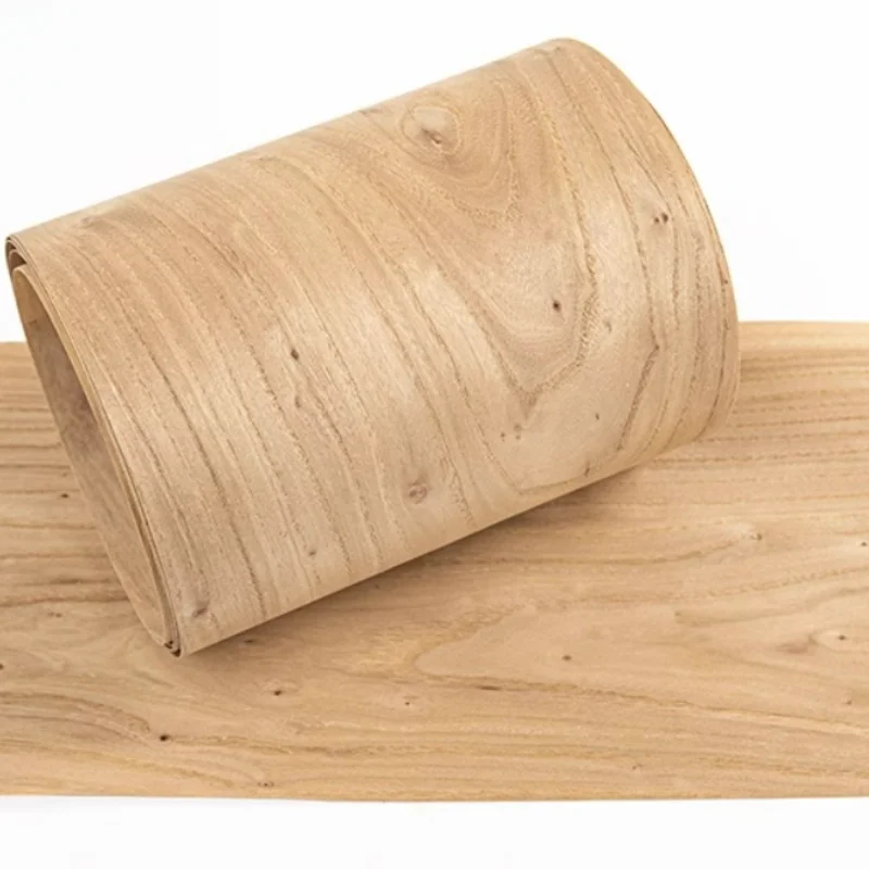 Natural Knotty Old Elm Wood Veneer Sheets Real Wood Grain Flexible for Furniture Decor Table Surface Panels L:250*13cm
