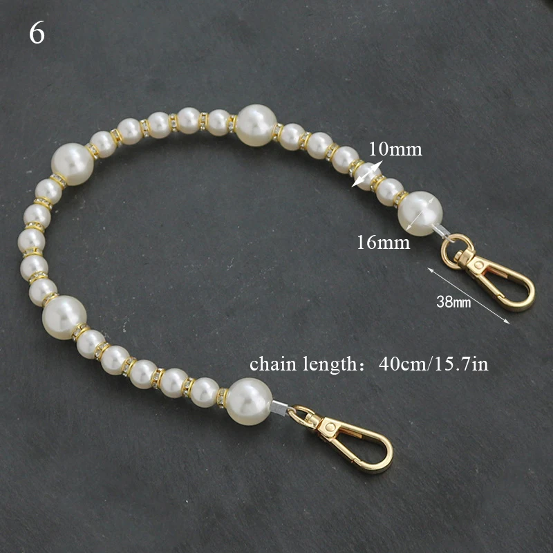 Imitation Pearl Bag Strap Beaded Design Bag Handle Belt Women Handbag Handles Replacement Handbags Strap Accessories