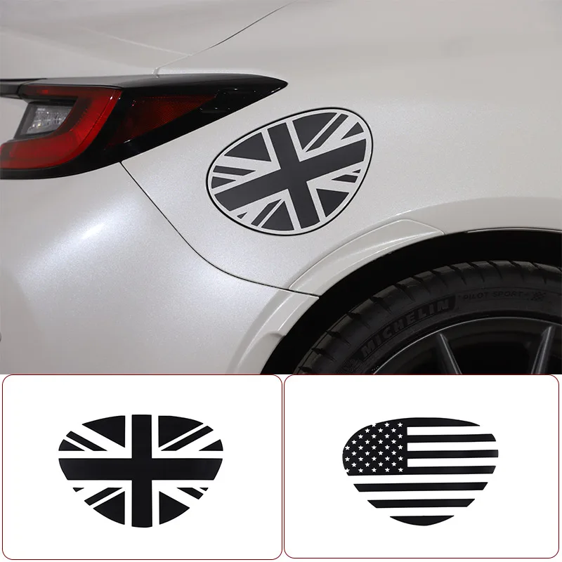 For Subaru BRZ 2022 Black Car Fuel Tank Cover Pull Flower Sticker Decoration Car Modification Accessories