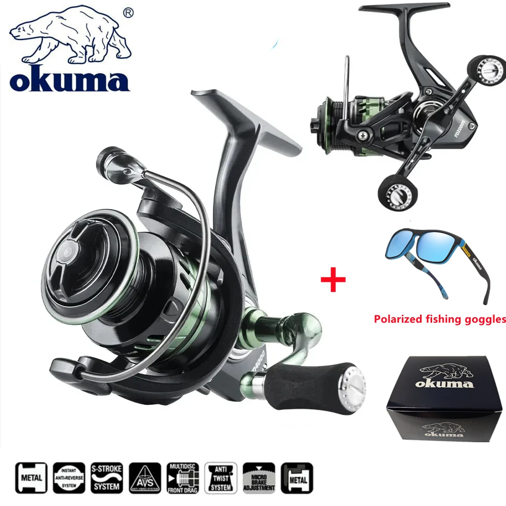 

Okuma No Gaps 10 KG Fishing Spinning Reel Single And Double Rocker Arms Anti-Corrosion Bait Casting Reel Saltwater Fishing Reel